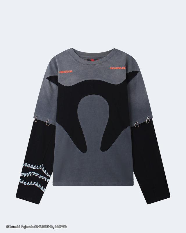 NØИSENSE CHAINSAW MAN: COLOR BLOCK LS T-SHIRT