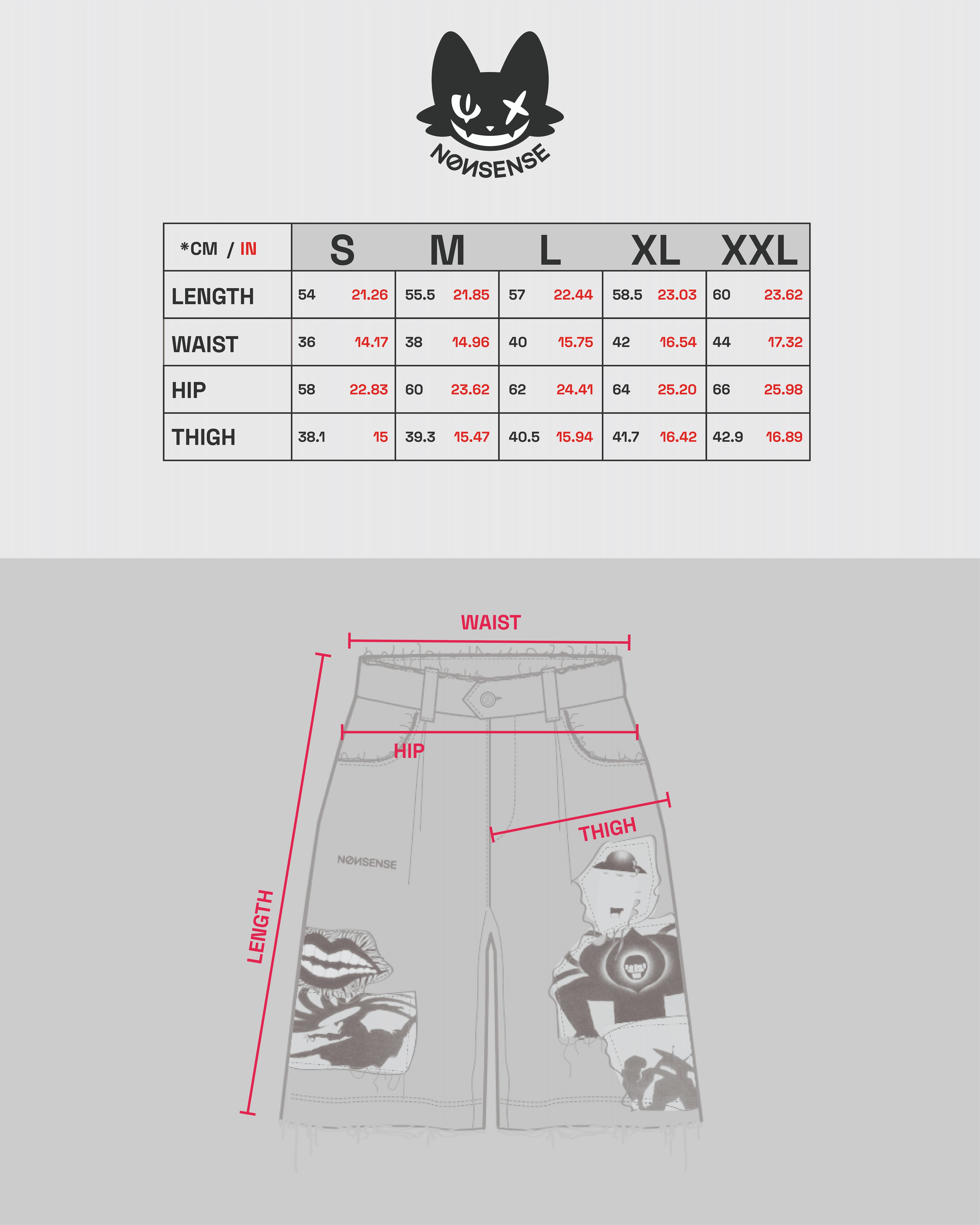 OP PANEL STITCHED SHORTS – NONSENSE.JP