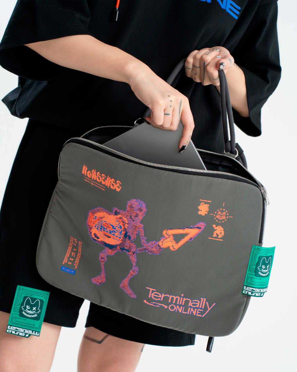 TERMINALLY ONLINE LAPTOP BAG