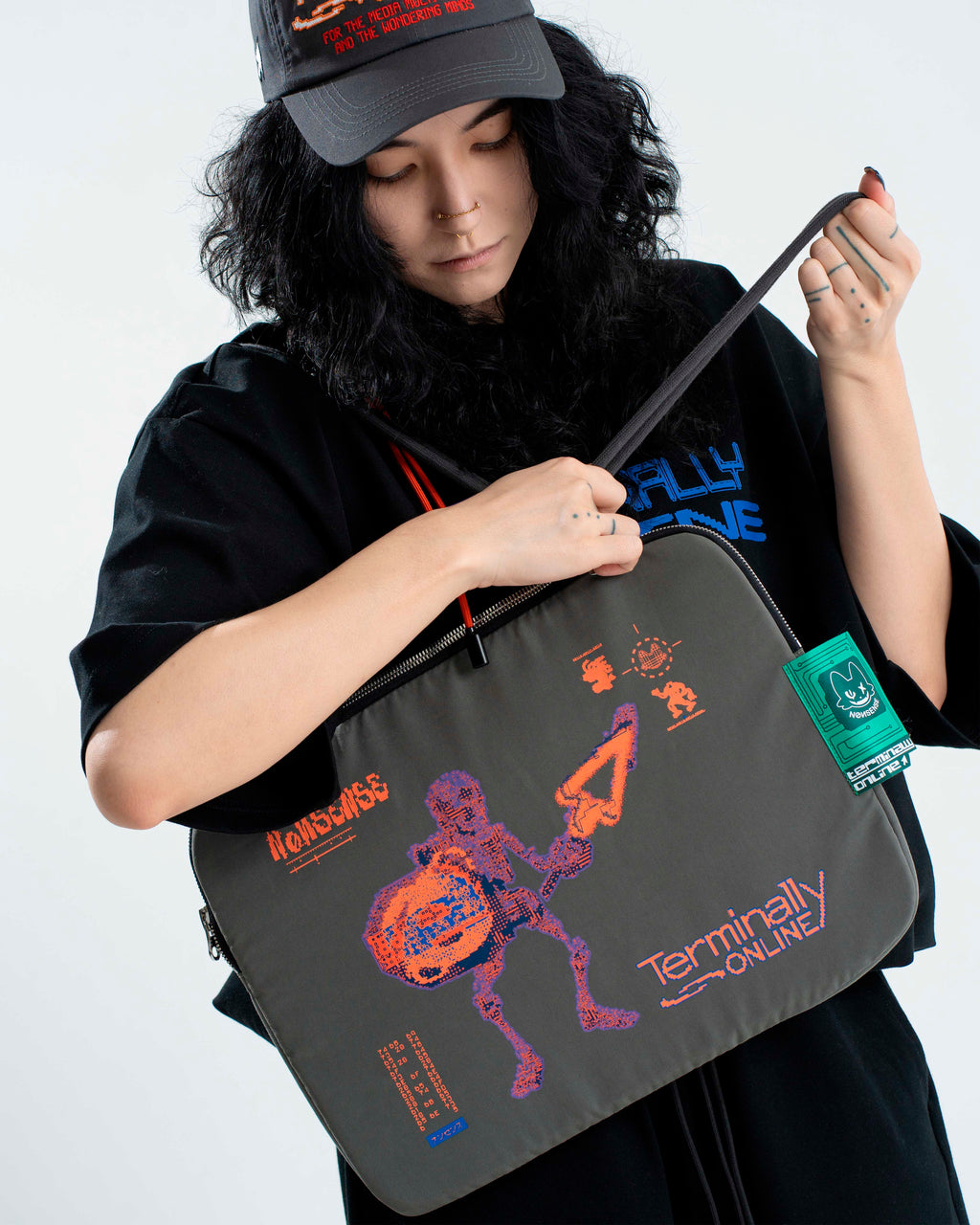 TERMINALLY ONLINE LAPTOP BAG