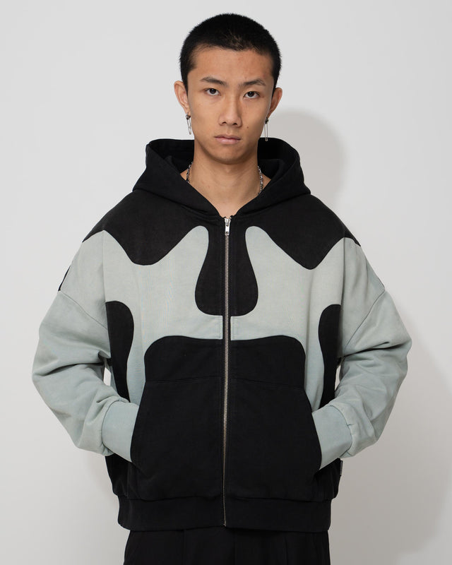 COLOR BLOCK HOODIE WASHED