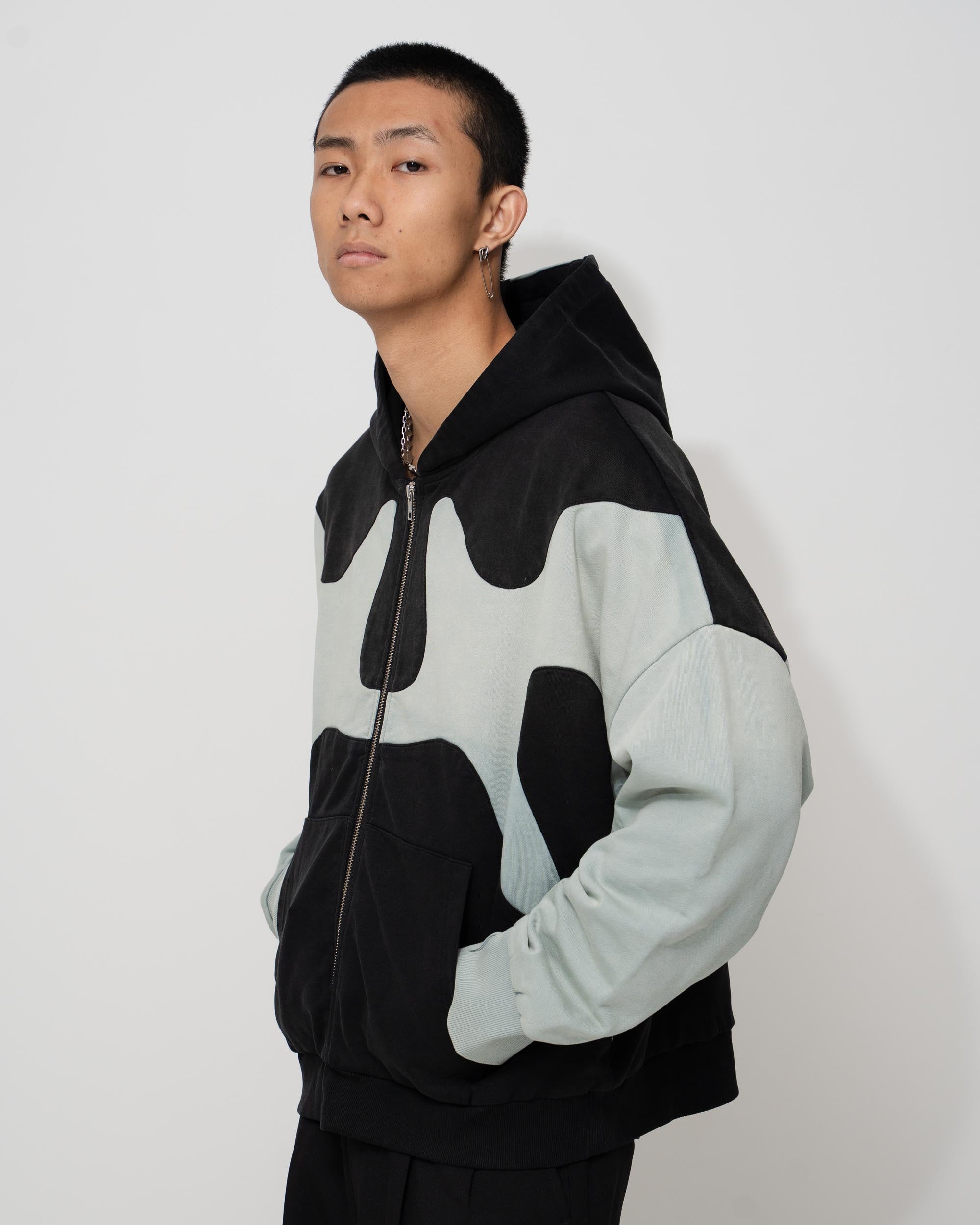 COLOR BLOCK HOODIE WASHED NONSENSE.JP