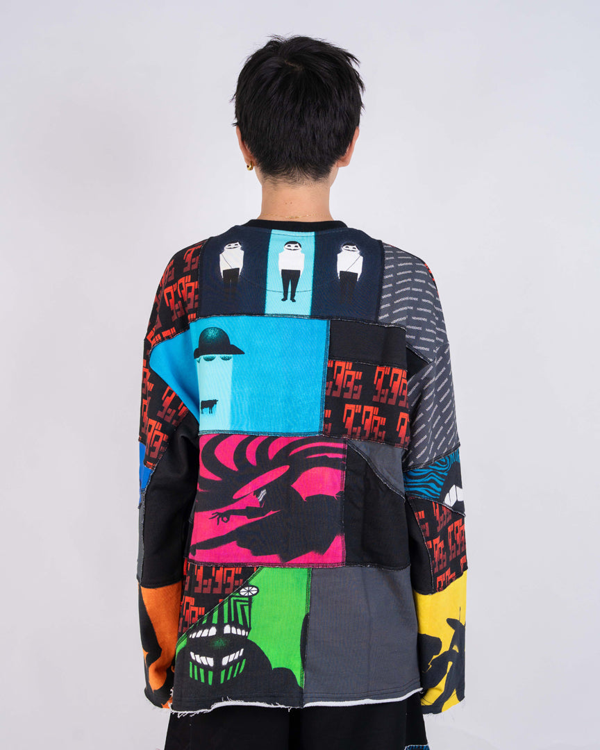 OP PANEL STITCHED CREWNECK – NONSENSE.JP