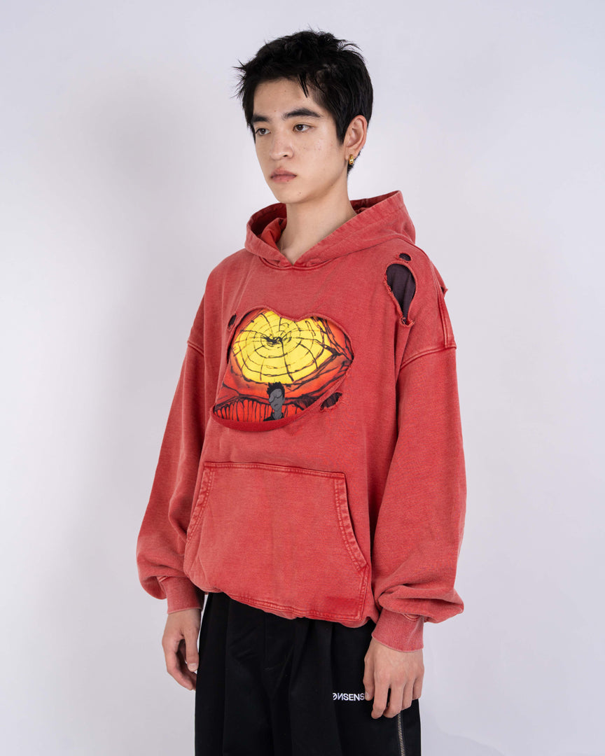 ★OY★VINTAGE WASHED HOODIE-DEEP RED★正規品/韓国直送料込 OY (오와이) Ι OPENYARD
