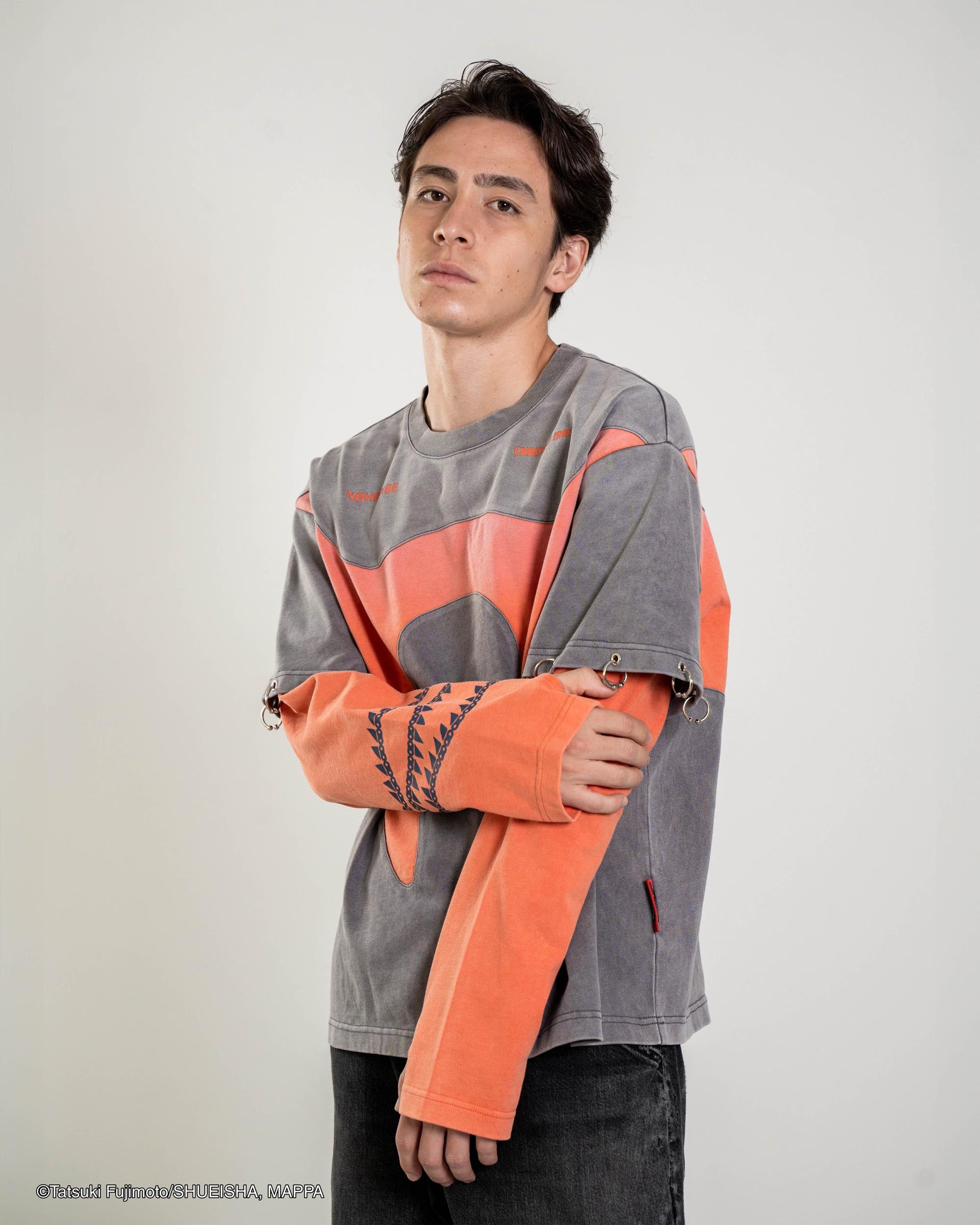 VERSO/ヴェルソ　Color Blocked LS T-shirt NØИSENSE CHAINSAW MAN: COLOR BLOCK LS T-SHIRT – NONSENSE.JP