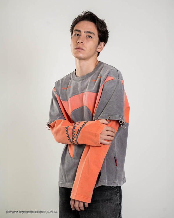 NØИSENSE CHAINSAW MAN: COLOR BLOCK LS T-SHIRT