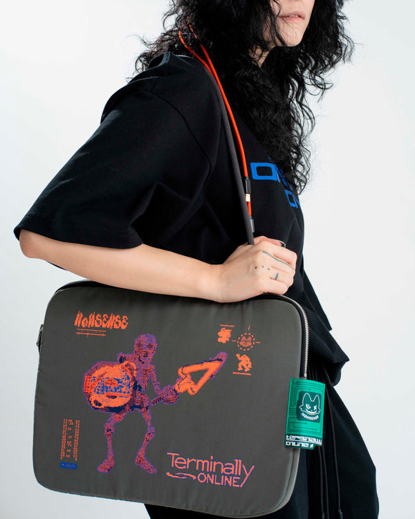 TERMINALLY ONLINE LAPTOP BAG