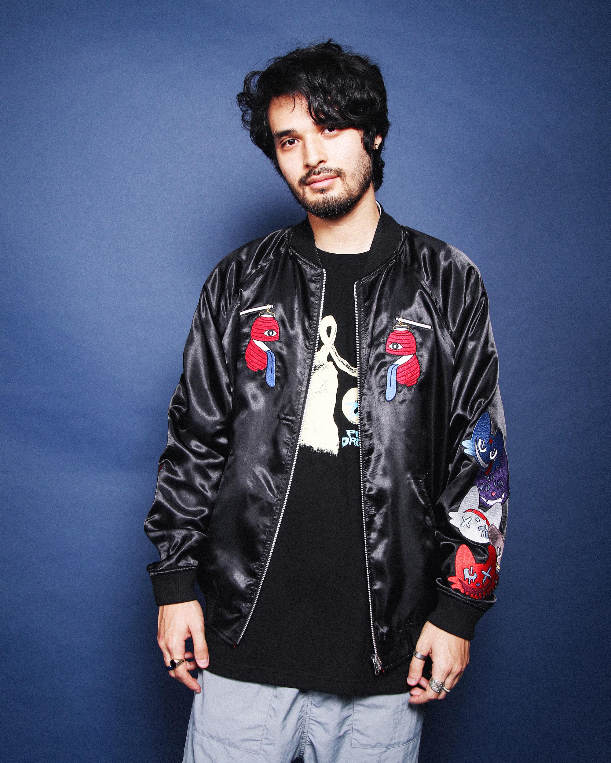 PUNK DRUNKERS スカジャン ブラック NØИSENSE X PUNK DRUNKERS: YOKAI SUKAJAN – NONSENSE.JP