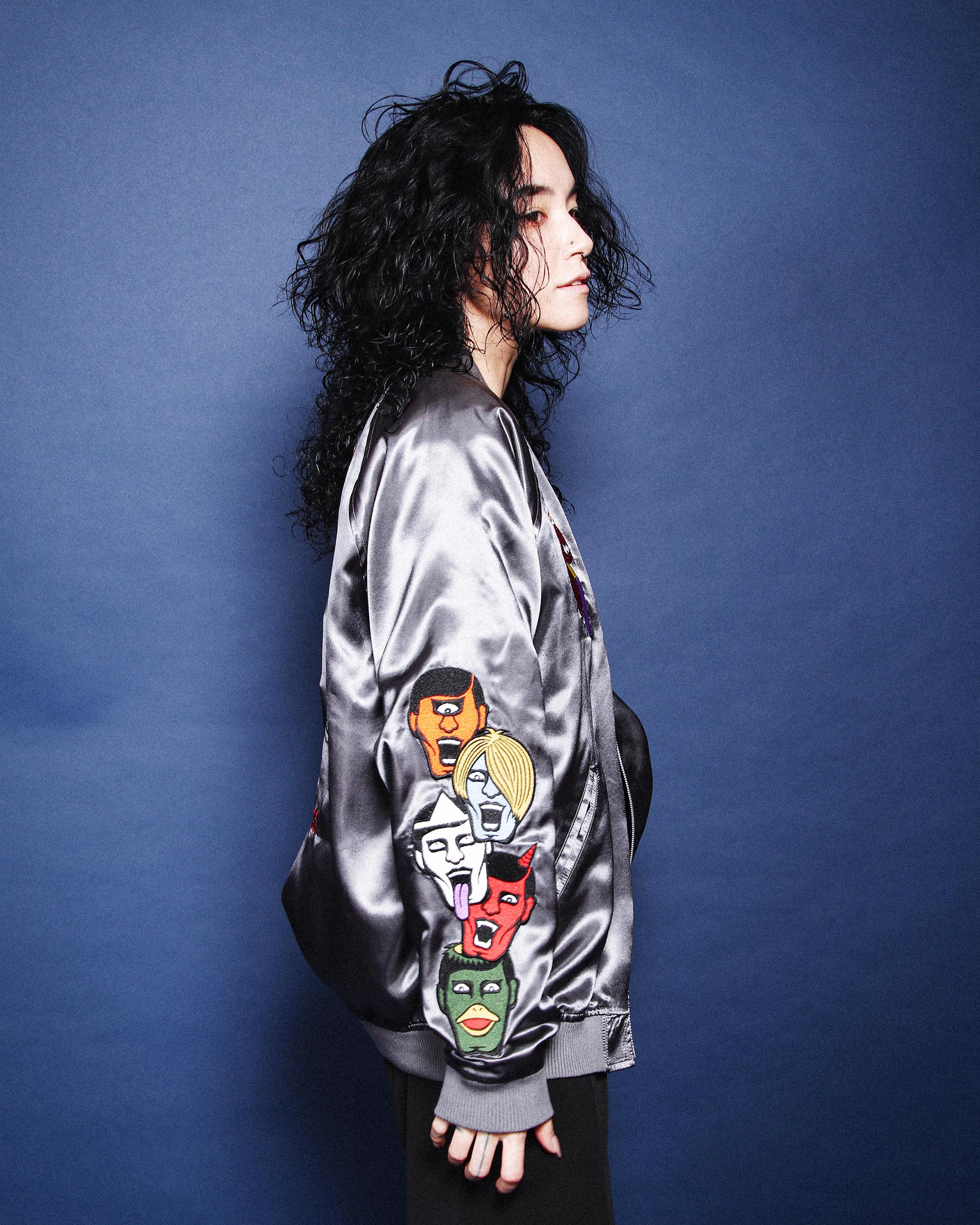 PUNK DRUNKERS 前がけネイビー NØИSENSE X PUNK DRUNKERS: YOKAI SUKAJAN – NONSENSE.JP